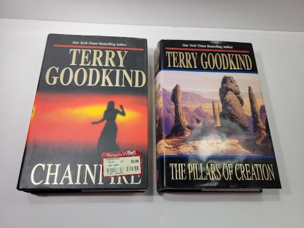Chainfire & The Pillars Of Creation Terry Goodkind Black HC DJ Lot (2) Fantasy